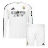 Camisola + Calções Real Madrid Criança Manga Comprida Equipamento 1ª 24/25